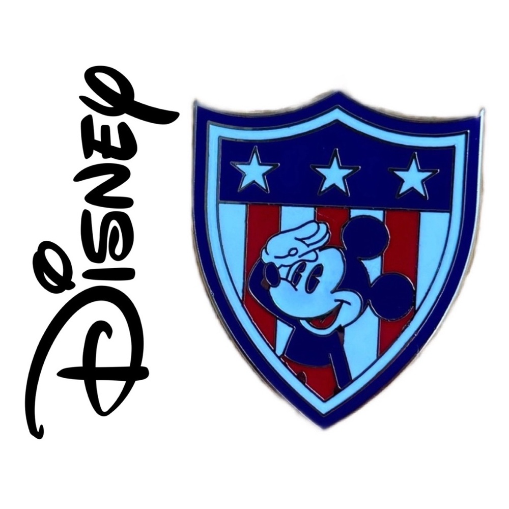 Walt Disney World Mickey Mouse USA American Flag Pin Trading Pins Patriotic